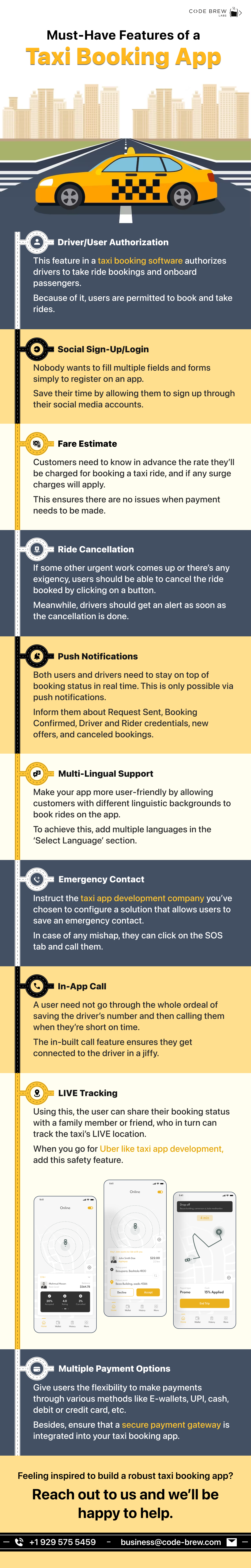 Must-Have Features of a Taxi Booking App